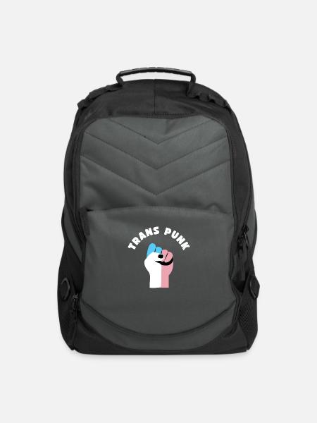 Trans Punk Transgender Pride - Computer Backpack - charcoal