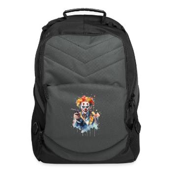 Scary Clown Logo Art - Computer Backpack - charcoal - Front