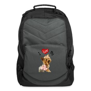 I LUV MY YORKIE - Computer Backpack - charcoal - Front