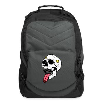 Scary skull design - Computer Backpack - charcoal - Front