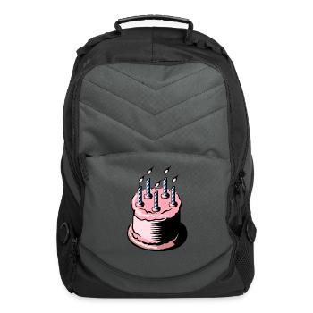 birthday cake. - Computer Backpack - charcoal - Front