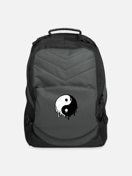 Dripping Yin Yang - Computer Backpack - charcoal