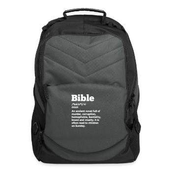 Anti Bible Atheism Atheist Christ - Computer Backpack - charcoal - Front