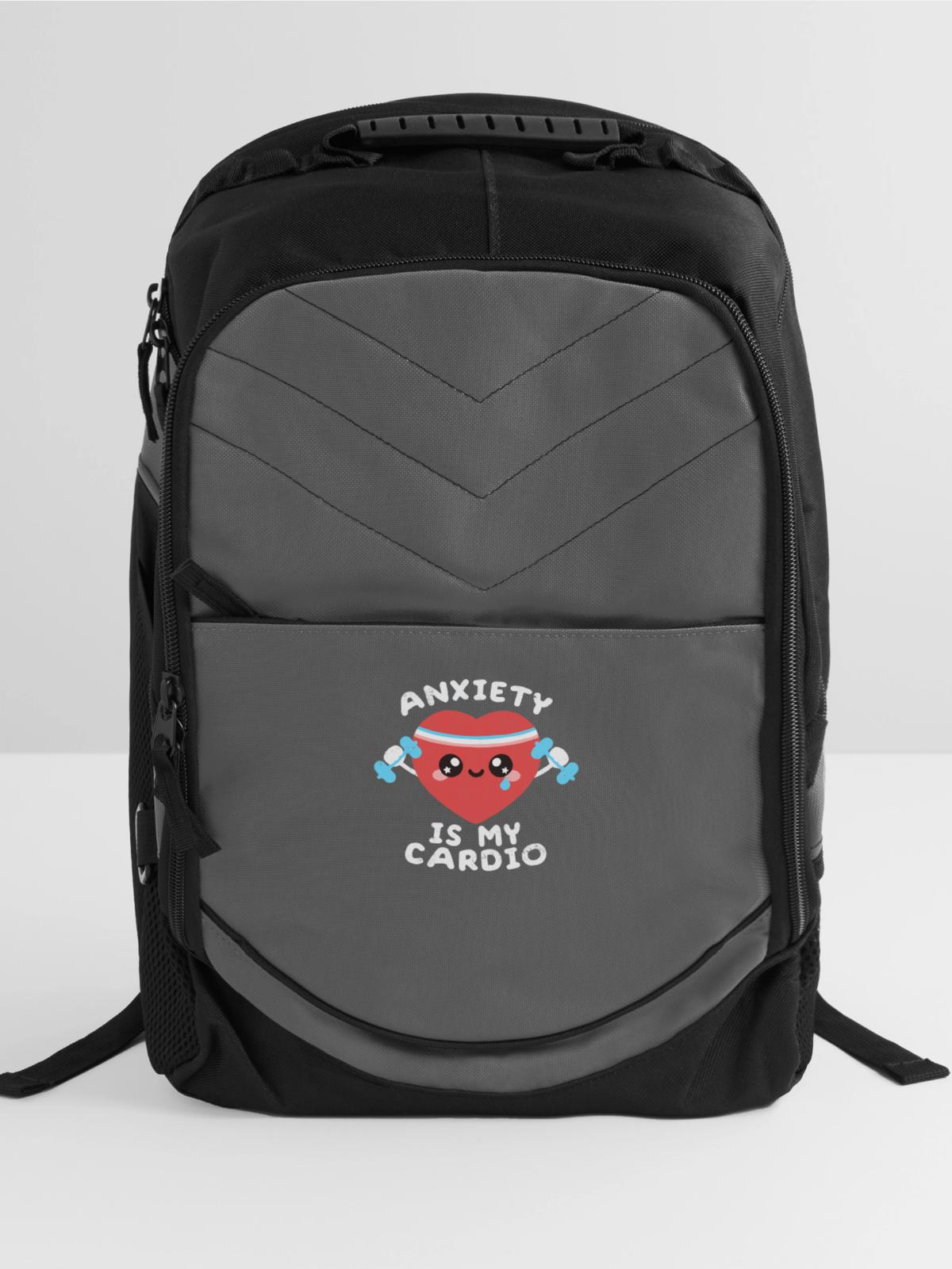 Anxiety is my cardio - Computer Backpack - charcoal - Front