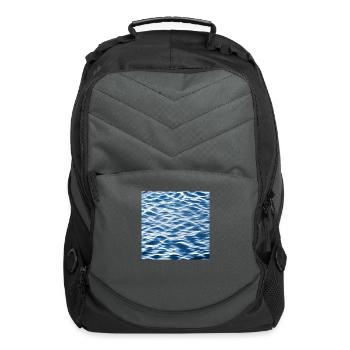 Water pattern - Computer Backpack - charcoal - Front