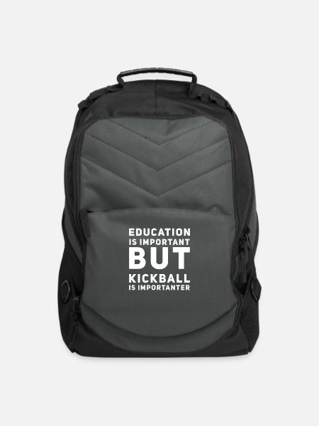 Funny Kickball Player Sports Gift - Computer Backpack - charcoal
