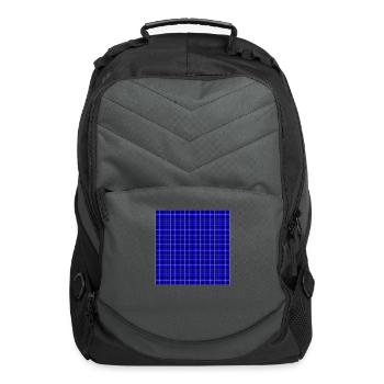 Red, White, and Blue Plaid with Stars - Computer Backpack - charcoal - Front