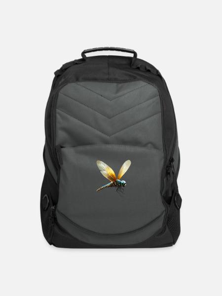 Lucky Dragonfly - Computer Backpack - charcoal