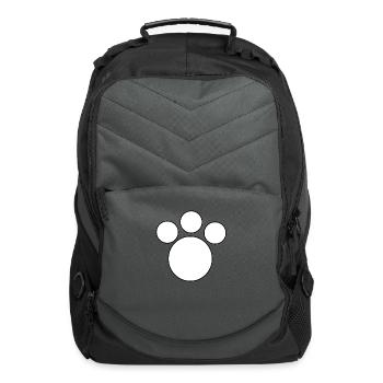 White paw - Computer Backpack - charcoal - Front