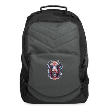 Infernal Fusion: Horned Skull - Computer Backpack - charcoal - Front