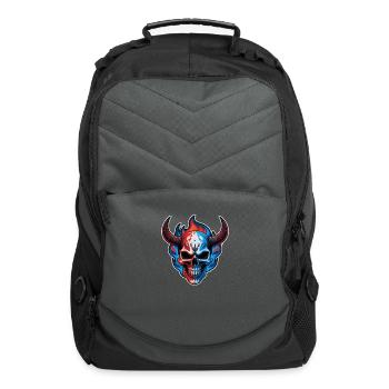 Infernal Fusion: Horned Skull- skull - Computer Backpack - charcoal - Front