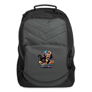 Scared Monkey Skateboarding - Computer Backpack - charcoal - Front