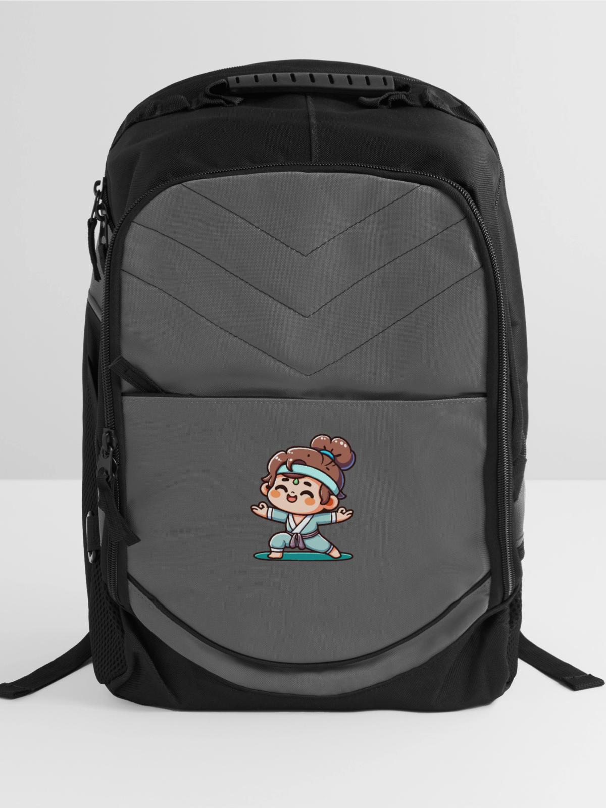 Happy Little Yogi - Computer Backpack - charcoal - Front