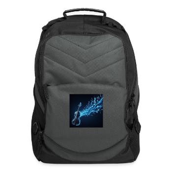 Neon Blue Violin - Computer Backpack - charcoal - Front