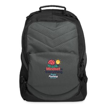 Keep Pushing Forward – Motivational Quote Design - Computer Backpack - charcoal - Front