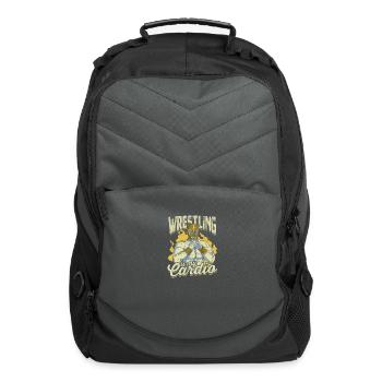 Wrestling is my cardio - Wrestling - Computer Backpack - charcoal - Front