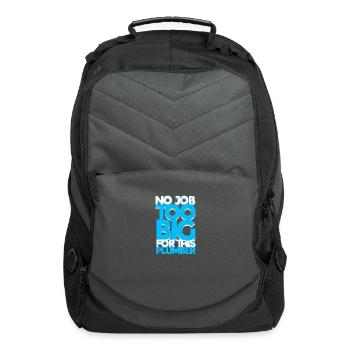 No job too big for this plumber - Plumber - Computer Backpack - charcoal - Front