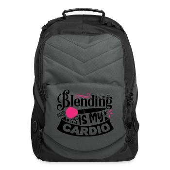 BLENDING IS MY Cardio - Computer Backpack - charcoal - Front