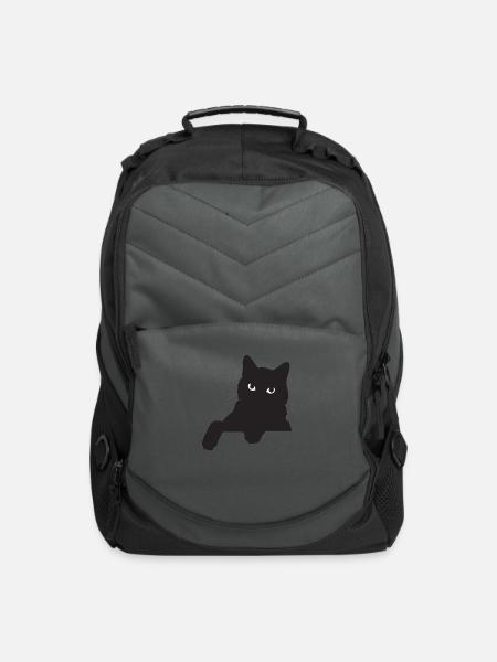 Funny Black Cat - Computer Backpack - charcoal