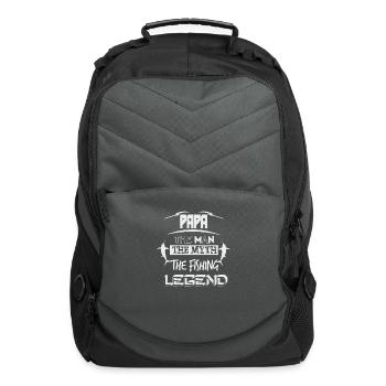 papa the man - Computer Backpack - charcoal - Front