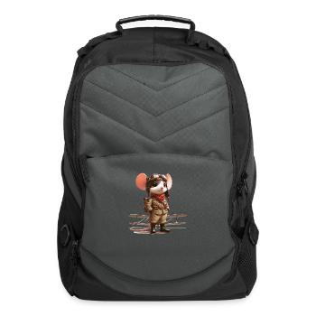 Cute Mouse Pilot - Computer Backpack - charcoal - Front