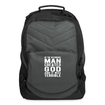 ATHEIST ATHEISM FUNNY ANTI RELIGION - Computer Backpack - charcoal - Front