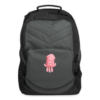 Squid Lover Octopus Funny Squid Marine Biologist - Computer Backpack - charcoal - Front