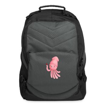 Squid Lover Octopus Funny Squid Marine Biologist - Computer Backpack - charcoal - Front