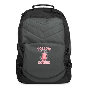 Squid Lover Octopus Funny Squid Marine Biologist - Computer Backpack - charcoal - Front