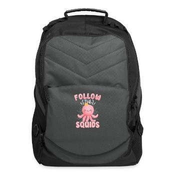Squid Lover Octopus Funny Squid Marine Biologist - Computer Backpack - charcoal - Front