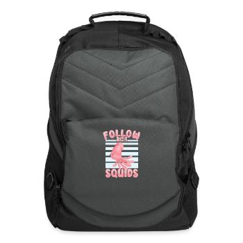Squid Lover Octopus Funny Squid Marine Biologist - Computer Backpack - charcoal - Front