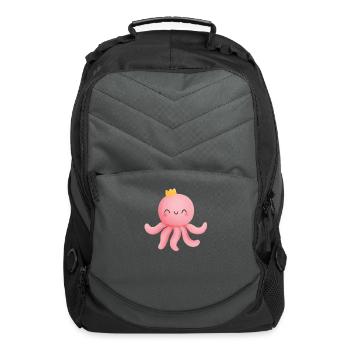 Squid Lover Octopus Funny Squid Marine Biologist - Computer Backpack - charcoal - Front