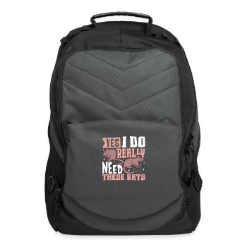 Rat Lover Rat Pet Rodent Mouse Rat Lady - Computer Backpack - charcoal - Front