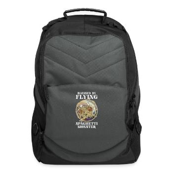 Atheist Atheism Flying Spaghetti Pastafarianism - Computer Backpack - charcoal - Front