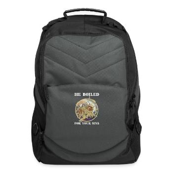 Atheist Atheism Flying Spaghetti Pastafarianism - Computer Backpack - charcoal - Front