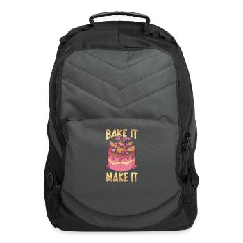 Baker Baking Cupcake Bread Cookie Kitchen Cooking - Computer Backpack - charcoal - Front