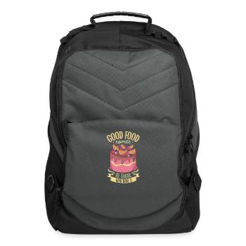 Baker Baking Cupcake Bread Cookie Kitchen Cooking - Computer Backpack - charcoal - Front