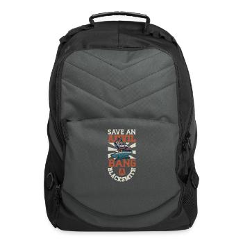Blacksmith Metal Worker Blade Smith Metalworking - Computer Backpack - charcoal - Front