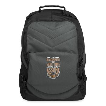 Blacksmith Metal Worker Blade Smith Metalworking - Computer Backpack - charcoal - Front