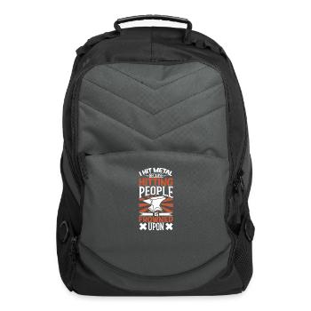Blacksmith Metal Worker Blade Smith Metalworking - Computer Backpack - charcoal - Front