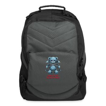 Horror Teddy Bear Clawing Through The Night - Computer Backpack - charcoal - Front