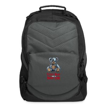 Horror Teddy Bear Clawing Through The Night - Computer Backpack - charcoal - Front