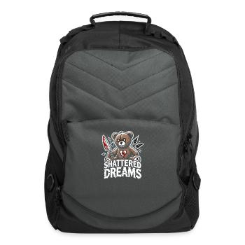 Horror Teddy Bear Clawing Through The Night - Computer Backpack - charcoal - Front