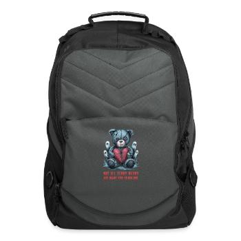 Horror Teddy Bear Clawing Through The Night - Computer Backpack - charcoal - Front