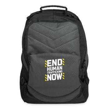 Human Trafficking Awareness Stop Exploitation - Computer Backpack - charcoal - Front