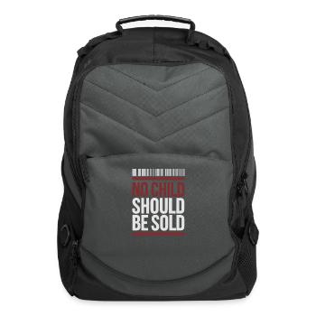 Human Trafficking Awareness Stop Exploitation - Computer Backpack - charcoal - Front