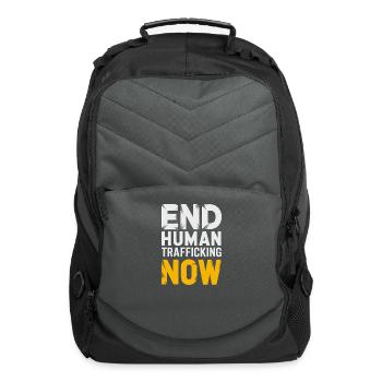 Human Trafficking Awareness Stop Exploitation - Computer Backpack - charcoal - Front