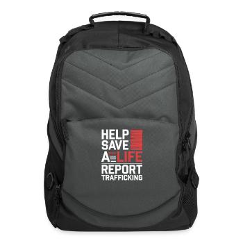Human Trafficking Awareness Stop Exploitation - Computer Backpack - charcoal - Front