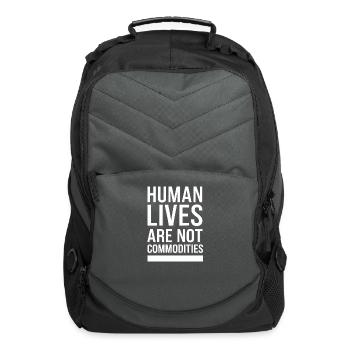 Human Trafficking Awareness Stop Exploitation - Computer Backpack - charcoal - Front