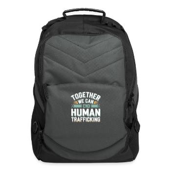 Human Trafficking Awareness Stop Exploitation - Computer Backpack - charcoal - Front